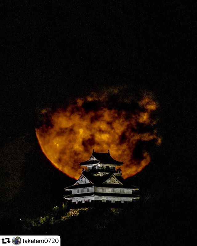 #repost @takataro0720・・・...本日の月城..今日はモリ先生の月城教室でした。..なんか、燃えとるみたいな月やねぇ。.@k.mori39 先生 本日もありがとうございました。‍♂️...2019/12/14 撮影岐阜市 岐阜城..OM-D  E-M1mark2M.ZUIKO 300m F4.0 PRO2倍テレコン  換算1200ミリ.. #岐阜城と月 #gifuphoto #ig_japan #ptk_japan #total_night #best_moments_night #bestphoto_japan #noitenoinstagram #nipponpic #nightphotography #night_captures #gf_afterdark #addicted_to_nights #japan_waphoto #world_bestnight #great_nightshotz #deaf_b_j_ #japan_night_view #japan_great_view #japan_bestpic_ #art_of_japan_ #love_bestjapan #lovers_amazing_group#tv_asia#i_c_part_member #raw_japan #visual_night_#lovers_nippon #amazingshots_moon